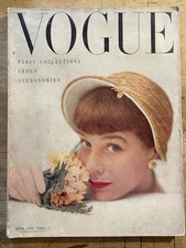 Vintage Vogue Magazine April 1950 Paris Collections N Parkinson Cecil Beaton