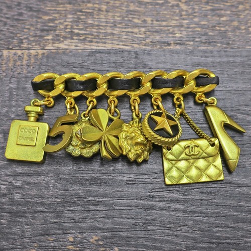 Chanel gold plated black - chanel,
