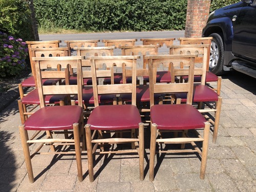 Vintage church chapel chairs - vintage,