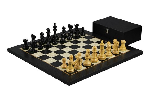 Ebony chess set - set, inch