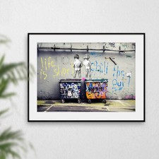 Banksy Life Is Short Chill Out Wall Art Print Graffiti Picture Artwork Poster