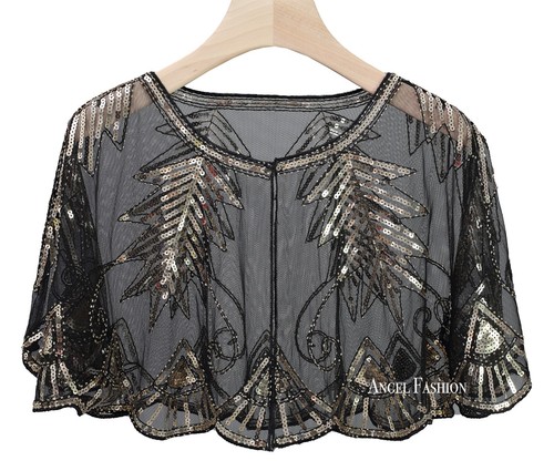 1920s sequin beaded shawls - sequin, art