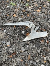 Galvanised Hinged Plough Anchor For Light Boat  / Canoe Etc - No Res
