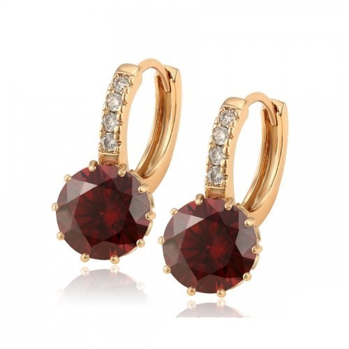 Gold plated drop - drop, cz