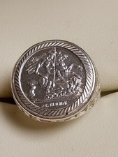Solid silver small St George ring Weight 5.1 grams Ring size S