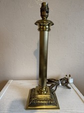 Brass Corinthian Column Lamp Antique Georgian Style Brass Table Lamp