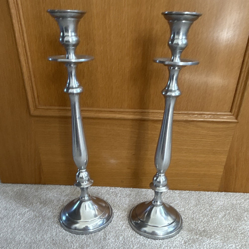 Pair silver polished metal - polished,