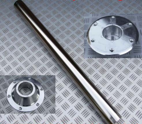 Chrome island table - chrome, leg