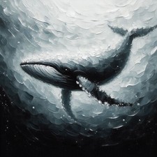 ORIGINAL WHALE PAINTING - Ocean Wildlife Art Signed Professional Artwork Presale