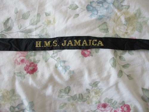 Original royal navy cap tally - royal,
