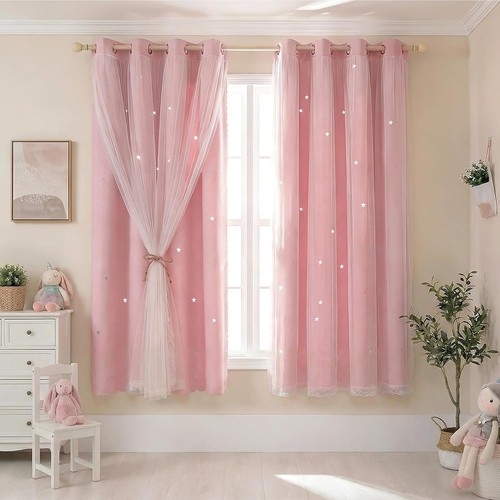 Blackout curtains with net - blackout,