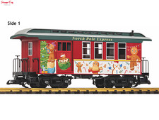 Piko North Pole Express Wooden Baggage Coach1:22.5 Scale, G Scale