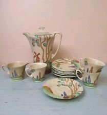 Art Deco Fielding's Crown Devon Modane Part Coffee Set M261 (Badly Damaged)