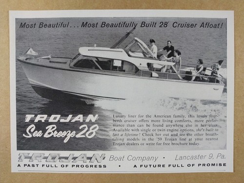 1959 trojan sea breeze - 28, boat