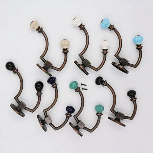 Ceramic pumpkin wall hook - ceramic,