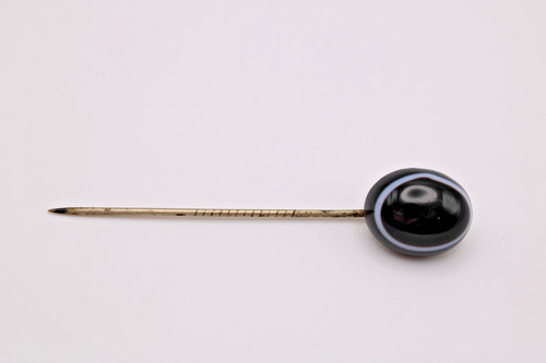 Victorian agate stickpin