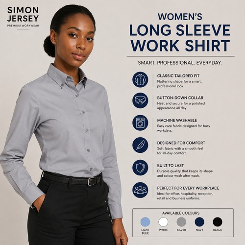 Womens grey work shirt - work, smart