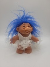 Vintage Dam Troll Ballerina 1986 Blue Hair