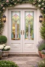 Art Deco Stained Glass Front