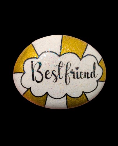 Hand painted best - "best, friend"