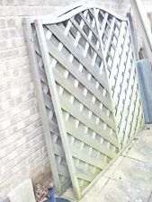2 x Forest Garden framed lattice trellis fence panels