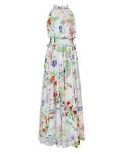 FOREVER UNIQUE WHITE MULTI FLORAL HIGH NECK MAXI DRESS SIZE UK 8 *RRP £109.99