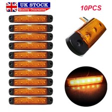 10 pcs ORANGE AMBER 12V 6 LED