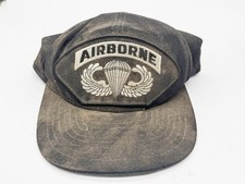 VINTAGE AIRBORNE PARATROOPER SNAPBACK CAP MILITARY ARMY PATCH HAT