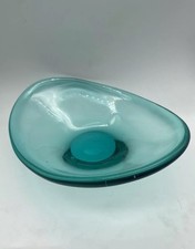 ‘Holmegaard Per Lutken’  Style Aqua Art Glass 'Selandia' Bowl