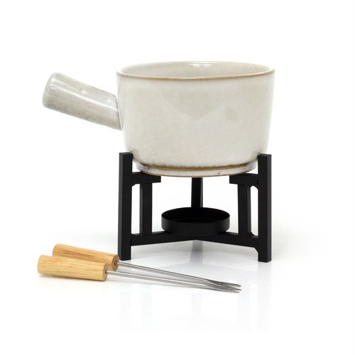 Stoneware fondue set ceramic - stoneware,