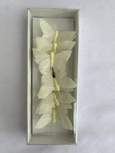 X12pcs white butterflies for - x12pcs,