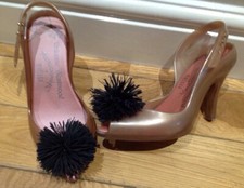 Vivienne Westwood Shoes Gold Lady Dragon Pom Pom Size 3