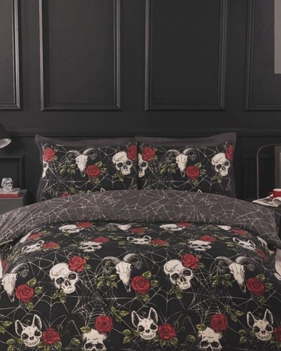Skulls roses reversible - skulls,