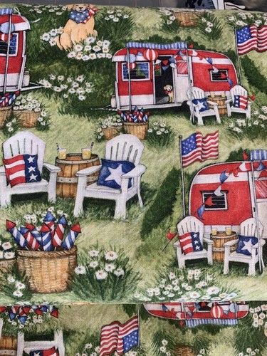 Patriotic camping fabric - patriotic,