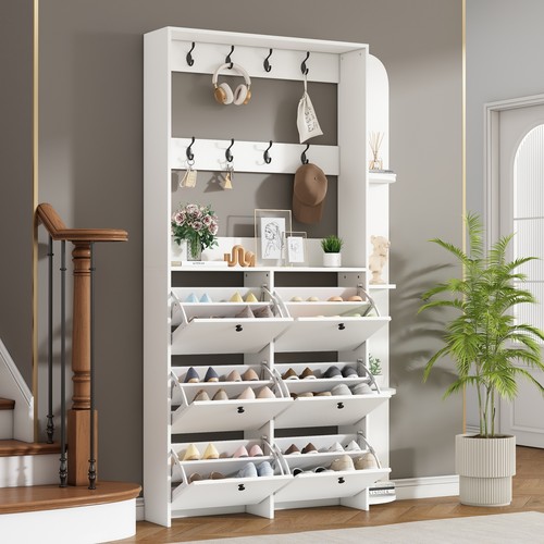 Coat rack shoe storage - coat,