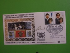 BENHAM FDC 1981 CHARLES & DIANA ROYAL WEDDING SIGNED L.A DOWD CAERNARFON CASTLE