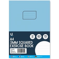 A4 Squared Exercise Book -