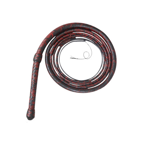 Leather handmade bullwhip - leather, 16