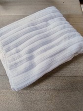 The White Company Rib Hydrocotton Bath Towel White 70cm X110cm.