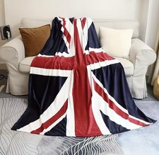 Union Jack Flag Fleece Throw