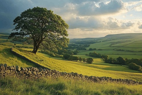 Countryside landscape canvas - countryside,