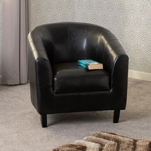 Tempo tub chair black faux - tempo,