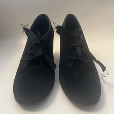 TOAST Black Suede Lace Up