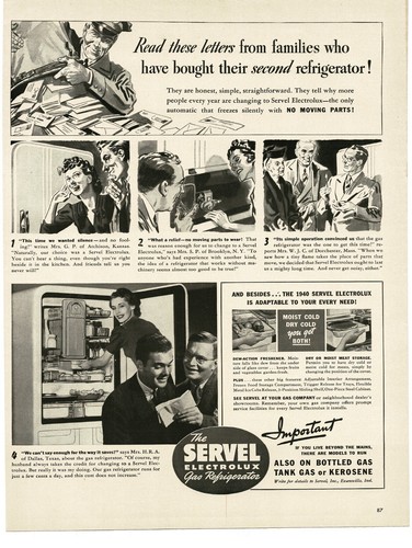 1940 servel electrolux gas - 1940,