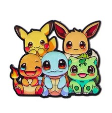 Pokemon Group Metal Enamel Pin