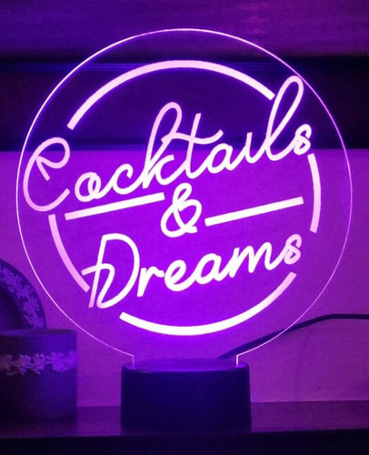 Cocktails and dreams neon - cocktails,
