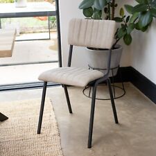 CREAM UPHOLSTERED DINING CHAIR CAFE CHAIR STACKING CHAIR RESTAURANT CHAIR