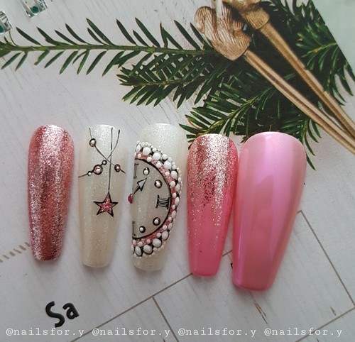 Pink christmas press - pink, on