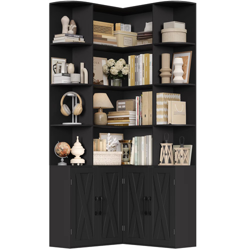 Corner bookshelf tall tier - corner, 6