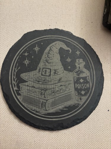 Halloween engraved slate - halloween,